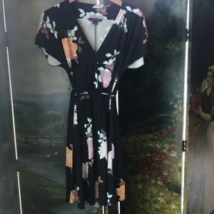 French Connection Floral Shikoku wrap dress size 8
